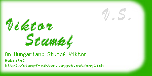 viktor stumpf business card